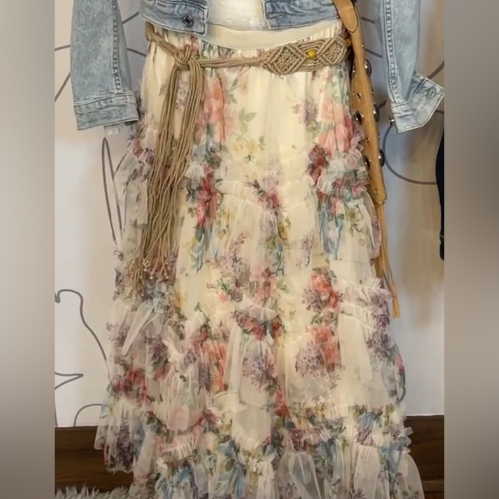 Floral Multicolor Maxi Skirt - Picture 3 of 8